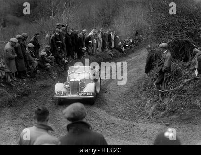Hillman Aero Minx von V Wherry im Wettbewerb in der MCC-Lands End-Studie, 1935. Künstler: Bill Brunell. Stockfoto