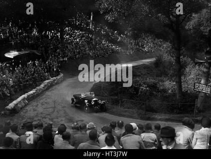 Railton leichten sportlichen Wettbewerb in Shelsley Walsh Hillclimb, Worcestershire, 1935. Künstler: Bill Brunell. Stockfoto