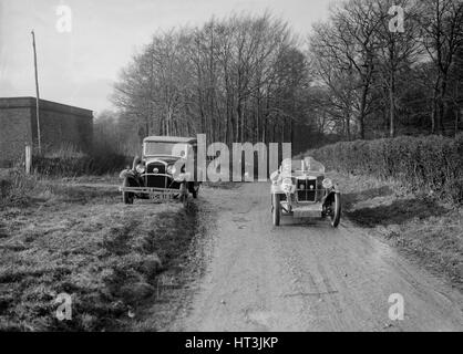 Standard 2-Sitzer MG M Type von CF Sumner im Wettbewerb in der MG Car Club Studie, 1931. Künstler: Bill Brunell. Stockfoto