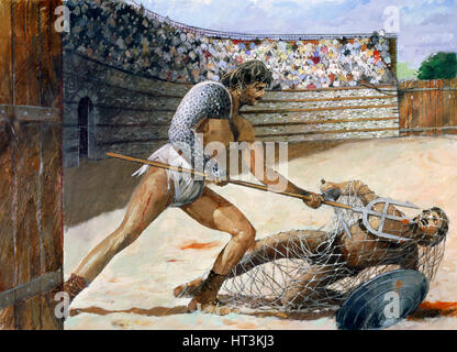 Römische Gladiatoren, c3rd Jahrhundert, (c1990-2010). Künstler: Ivan Lapper. Stockfoto