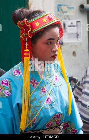 Chinesische Oper-Darsteller in Bangkok, Thailand Stockfoto