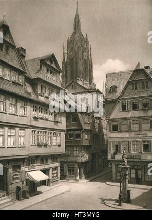 "Frankfurt A. Main. Saalgasse - Dom-Turm ", 1931. Künstler: Kurt Hielscher. Stockfoto