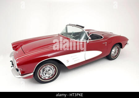 1961 Chevrolet Corvette C1 Cabrio Künstler: unbekannt. Stockfoto