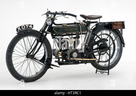 1914 royal Enfield 3hp Motorrad-Künstler: unbekannt. Stockfoto