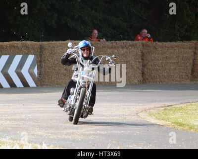 Peter Fonda auf Captain America Chopper, Goodwood Festival of Speed 2013 Künstler: unbekannt. Stockfoto