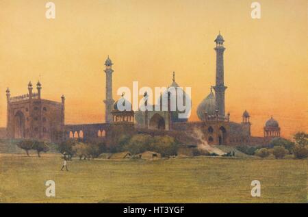 "Die jumma Musjid, Delhi - bei Sonnenuntergang', c 1880 (1905). Schöpfer: Alexander Henry Hallam Murray. Stockfoto