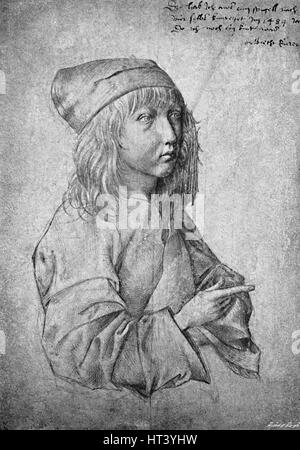 "Albrecht Dürer im Alter von 13 Jahren. Aus einer Zeichnung von selbst ", 1484, (1906).  Künstler: Albrecht Dürer. Stockfoto