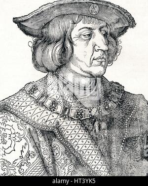 "Porträt von Kaiser Maximilian ich", 1511, (1906). Künstler: Albrecht Dürer. Stockfoto