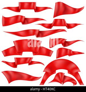 Satz von roten Bändern Stock Vektor