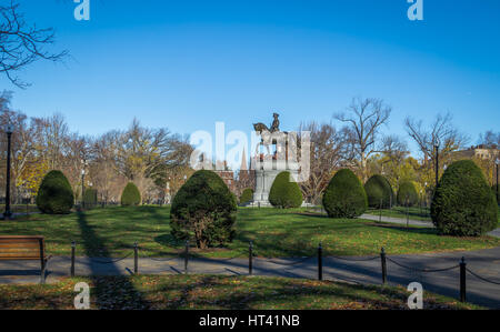 Statue von George Washington in Boston Public Garden - Boston, Massachusetts, USA Stockfoto