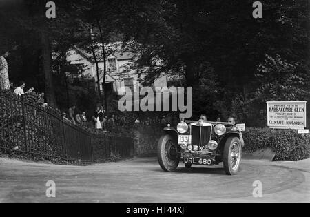 MG TA der FG Cornish im Wettbewerb in der MCC Torquay Rally, Torbay, Devon, 1938. Künstler: Bill Brunell. Stockfoto