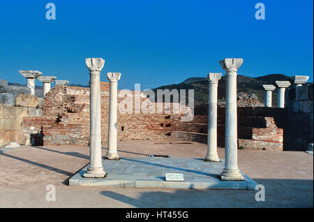 Grab des Heiligen Johannes in Kirche oder die Kirche des Heiligen Johannes (c6th) Selçuk Türkei Stockfoto
