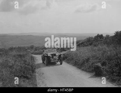 MG TA von JL Lutwyche im Wettbewerb mit der MCC-Torquay-Rallye, 1938. Künstler: Bill Brunell. Stockfoto