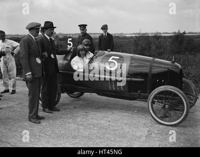 Peugeot von Percy Richtfest an der JCC 200 Meile Rennen, Brooklands, Surrey, 1921. Künstler: Bill Brunell. Stockfoto