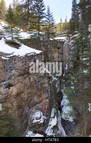 Maligne Canyon Jasper Alberta Stockfoto