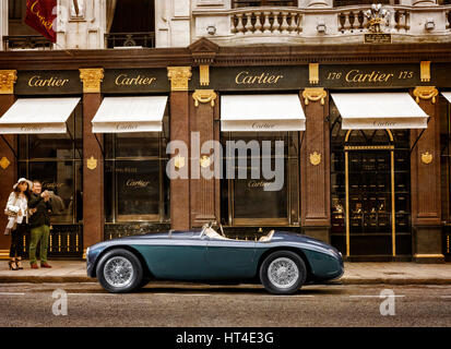 1950 Ferrari 166MM Barchetta. Körper von Touring Superleggera Mailand Italien Auto war einst im Besitz Gianni Agnelli. Stockfoto