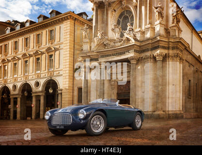 1950 Ferrari 166MM Barchetta. Körper von Touring Superleggera Mailand Italien Auto war einst im Besitz Gianni Agnelli. Stockfoto