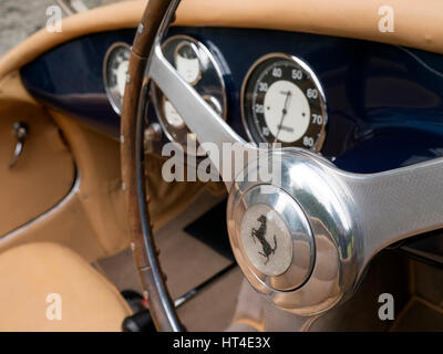 1950 Ferrari 166MM Barchetta. Körper von Touring Superleggera Mailand Italien Auto war einst im Besitz Gianni Agnelli. Stockfoto