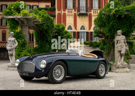 1950 Ferrari 166MM Barchetta. Körper von Touring Superleggera Mailand Italien Auto war einst im Besitz Gianni Agnelli. Stockfoto