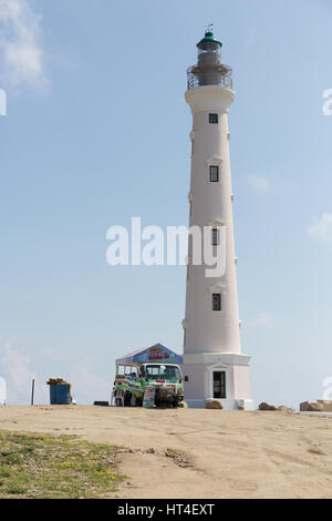 Die California-Leuchtturm, in der Nähe von Arashi Beach, Aruba Stockfoto