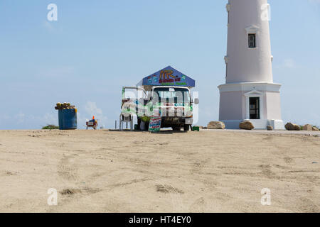 Die California-Leuchtturm, in der Nähe von Arashi Beach, Aruba Stockfoto