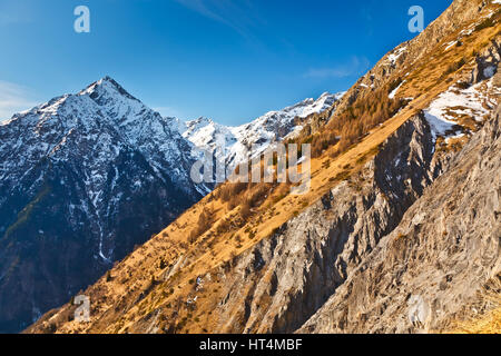 Berglandschaft in französischen Alpen Stockfoto