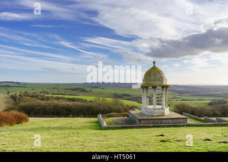 Chattri First World war Memorial auf den South Downs bei Brighton, East Sussex, England, in Erinnerung an die gefallenen Soldaten des indischen Kontinents. Stockfoto