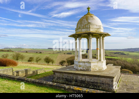 Chattri First World war Memorial auf den South Downs bei Brighton, East Sussex, England, in Erinnerung an die gefallenen Soldaten des indischen Kontinents. Stockfoto