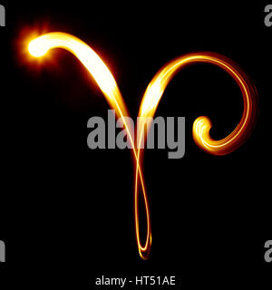 Widder. Tierkreis-Zeichen-Sammlung Stockfoto