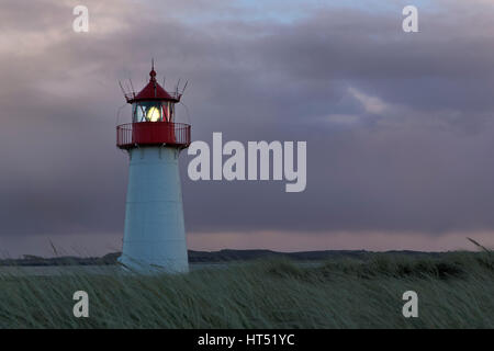 Leuchtturm list-West, Ellenbogen, Sylt, Nordfriesland, Schleswig- Holstein, Deutschland Stockfoto