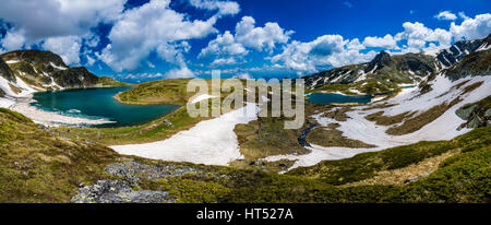 Die sieben Rila Seen sind eine Gruppe von Seen glazialen Ursprungs, liegt in der nordwestlichen Rila-Gebirge in Bulgarien. Stockfoto