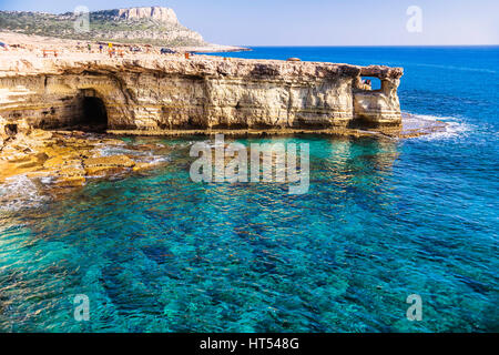 Kap Greco, auch bekannt als Cavo Greco, einer Landzunge im südöstlichen Teil der Insel Zypern. Stockfoto