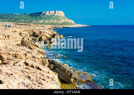 Kap Greco, auch bekannt als Cavo Greco, einer Landzunge im südöstlichen Teil der Insel Zypern. Stockfoto