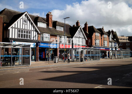 Station Road, Solihull Stadtzentrum, West Midlands, England, UK Stockfoto