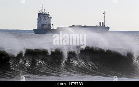 Raue See bei Seaham Harbour, County Durham. Stockfoto