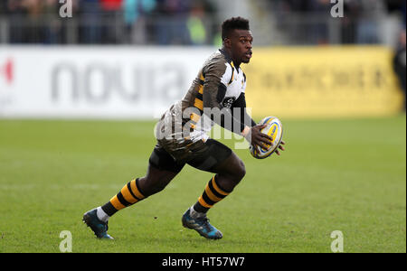 Wespen Christian Wade während der Aviva Premiership match bei Spielgelände, Bad. Stockfoto