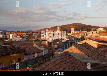 Trinidad, Kuba - Januar 29,2017: Blick vom Dach auf der Straße in Trinidad, Kuba. Einer der UNESCO-Welterbestätten seit 1988. Sancti Spiritus Prov Stockfoto