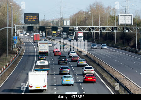 Der M42-Autobahn in der Nähe von Hampton-in-Arden, West Midlands, England, UK Stockfoto