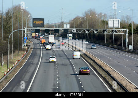 Der M42-Autobahn in der Nähe von Hampton-in-Arden, West Midlands, England, UK Stockfoto