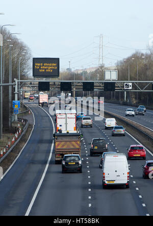 Der M42-Autobahn in der Nähe von Hampton-in-Arden, West Midlands, England, UK Stockfoto