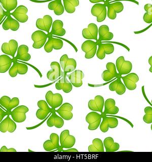 Hintergrund der grünen Klee Stock Vektor