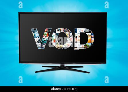 Als Video on Demand VOD-Dienst auf smart TV Stockfoto