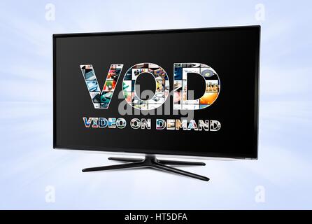 Als Video on Demand VOD-Dienst auf smart TV Stockfoto