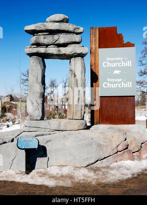 Winnipeg Zoo, Reise nach Churchill, Assiniboine Park Zoo, Winnipeg, Manitoba, Kanada. Stockfoto