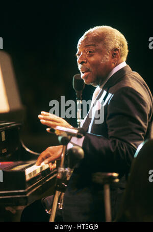 US-amerikanischer jazz-Pianist und Komponist Count Basie fotografiert in den 1970er Jahren. Stockfoto