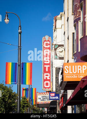 Das Festzelt des legendären Castro Theatre in The Castro District, San Francisco, Kalifornien. Stockfoto