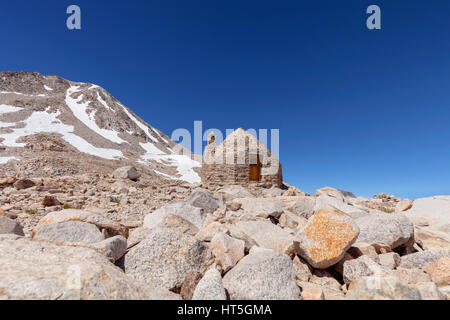 John Muir Hütte am Muir Pass auf dem Pacific Crest Trail. Stockfoto