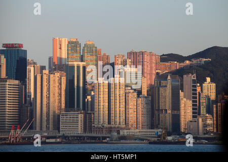 China, Hongkong, Causeway Bay, Skyline, Stockfoto