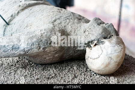 Opfer in Pompeji des Ausbruchs des Vesuv Stockfoto