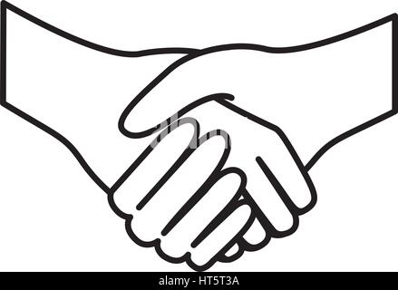 Abbildung Handshake Aufkleber Symbol Stock Vektor